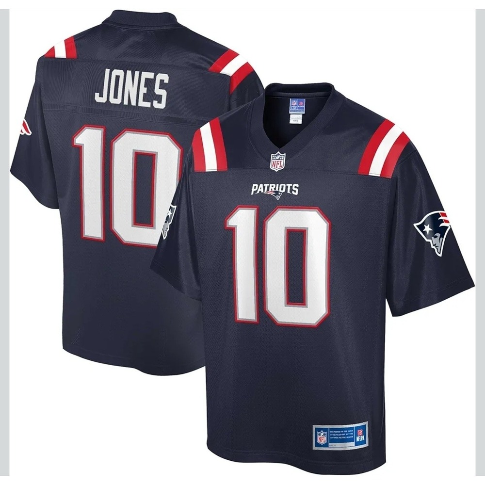 New England Patriots Jones #10 NFL Jersey Size L Navy Red‎ White